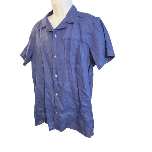 Tenth & Ocean Men's Short Sleeve Shirt Size Large Blue - Picture 4 of 5